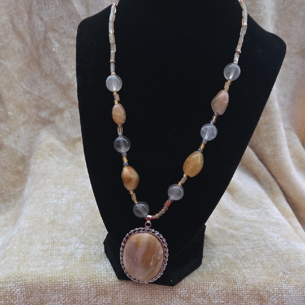 Beaded Necklace with Pendant